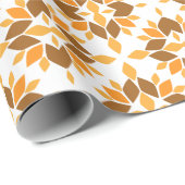 Mooi bruin bloemenpatroon cadeaupapier (Rol Hoek)