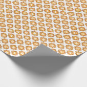 Mooi bruin bloemenpatroon cadeaupapier (Hoek)