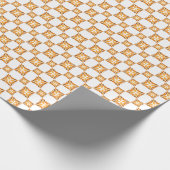 Mooi bruin bloemenpatroon cadeaupapier (Hoek)