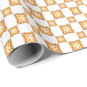 Mooi bruin bloemenpatroon cadeaupapier (Rol Hoek)