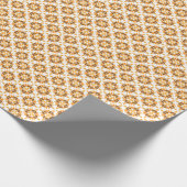 Mooi bruin bloemenpatroon cadeaupapier (Hoek)