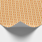 Mooi bruin bloemenpatroon cadeaupapier (Hoek)