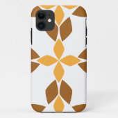 Mooi bruin bloemenpatroon Case-Mate iPhone case (Achterkant)