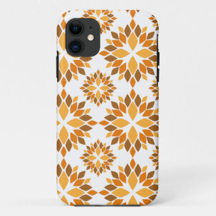 Mooi bruin bloemenpatroon Case-Mate iPhone case