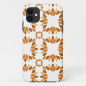 Mooi bruin bloemenpatroon Case-Mate iPhone case (Achterkant)