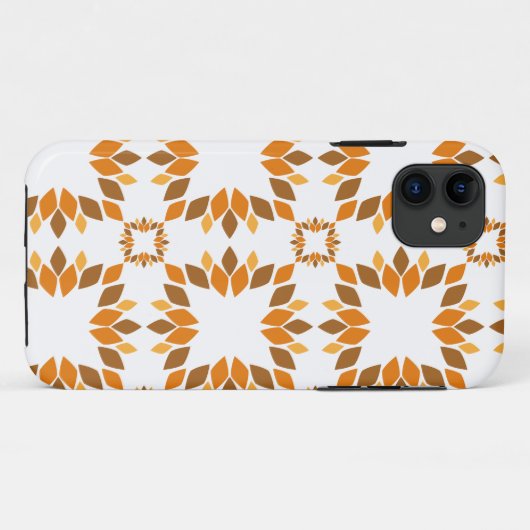 Mooi bruin bloemenpatroon Case-Mate iPhone case (Achterkant (horizontaal))