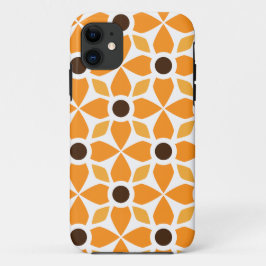 Mooi bruin bloemenpatroon Case-Mate iPhone case
