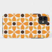 Mooi bruin bloemenpatroon Case-Mate iPhone case (Achterkant (horizontaal))