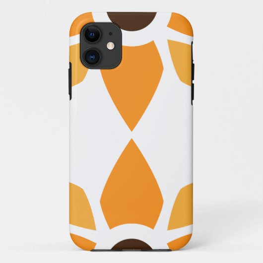 Mooi bruin bloemenpatroon Case-Mate iPhone case (Achterkant)