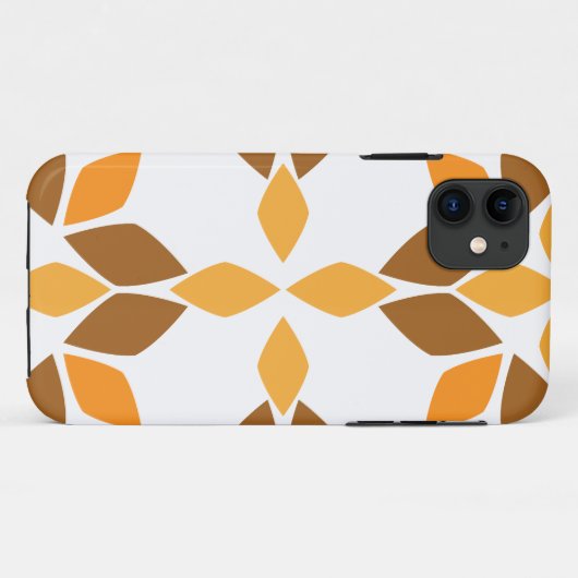 Mooi bruin bloemenpatroon Case-Mate iPhone case (Achterkant (horizontaal))