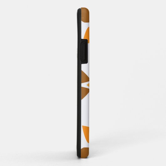 Mooi bruin bloemenpatroon Case-Mate iPhone case (Achterkant/rechts)