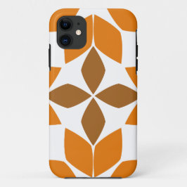 Mooi bruin bloemenpatroon Case-Mate iPhone case