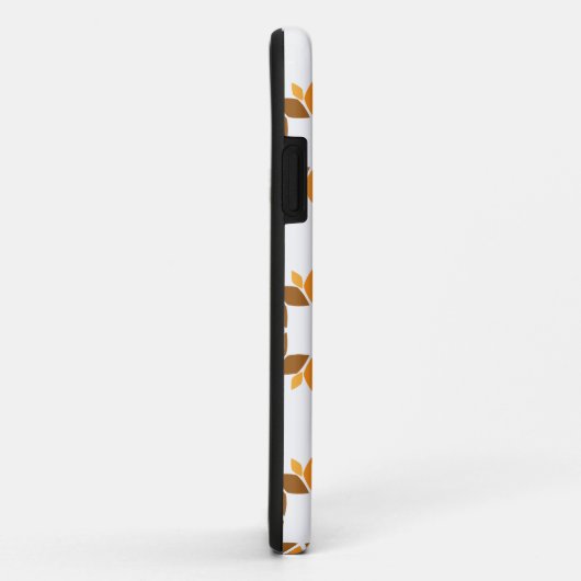 Mooi bruin bloemenpatroon Case-Mate iPhone case (Achterkant/rechts)