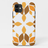 Mooi bruin bloemenpatroon Case-Mate iPhone case (Achterkant)