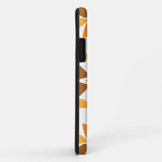 Mooi bruin bloemenpatroon Case-Mate iPhone case (Achterkant/rechts)