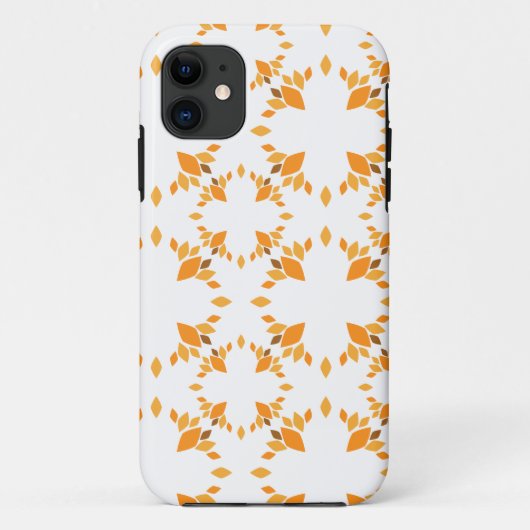 Mooi bruin bloemenpatroon Case-Mate iPhone case (Achterkant)
