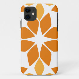 Mooi bruin bloemenpatroon Case-Mate iPhone case