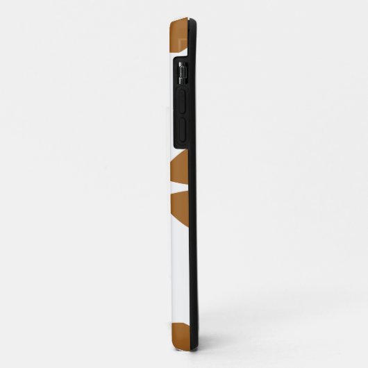 Mooi bruin bloemenpatroon Case-Mate iPhone case (Achterkant/links)