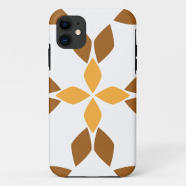 Mooi bruin bloemenpatroon Case-Mate iPhone case