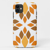 Mooi bruin bloemenpatroon Case-Mate iPhone case (Achterkant)
