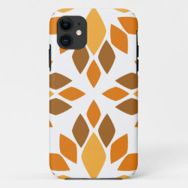 Mooi bruin bloemenpatroon Case-Mate iPhone case