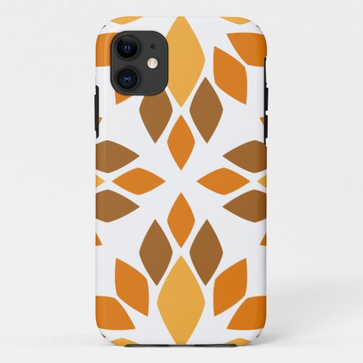 Mooi bruin bloemenpatroon Case-Mate iPhone case (Achterkant)