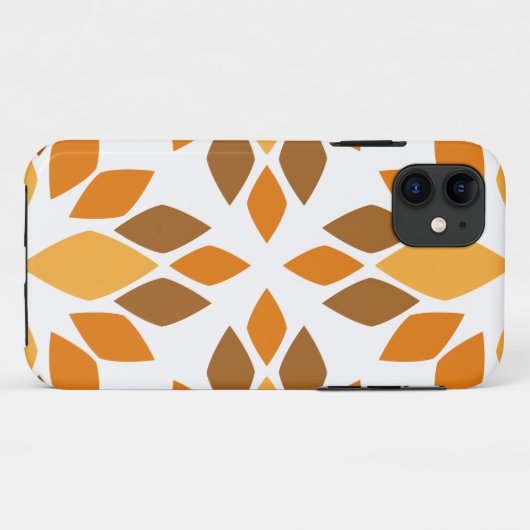 Mooi bruin bloemenpatroon Case-Mate iPhone case (Achterkant (horizontaal))
