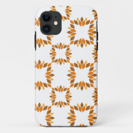 Mooi bruin bloemenpatroon Case-Mate iPhone case