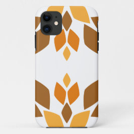 Mooi bruin bloemenpatroon Case-Mate iPhone case
