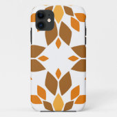 Mooi bruin bloemenpatroon Case-Mate iPhone case (Achterkant)