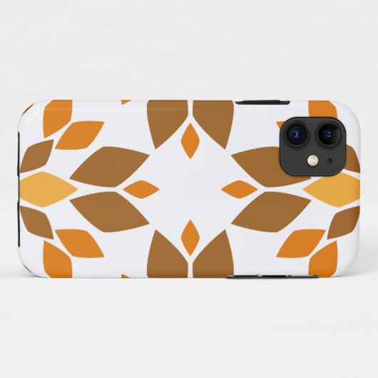 Mooi bruin bloemenpatroon Case-Mate iPhone case (Achterkant (horizontaal))