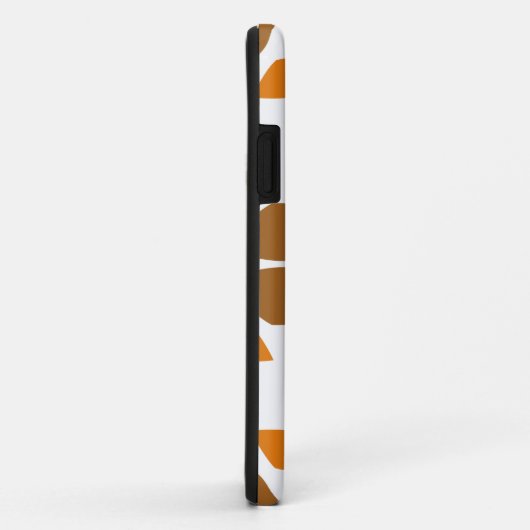 Mooi bruin bloemenpatroon Case-Mate iPhone case (Achterkant/rechts)