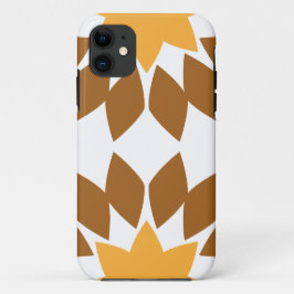 Mooi bruin bloemenpatroon Case-Mate iPhone case