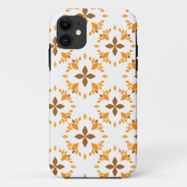 Mooi bruin bloemenpatroon Case-Mate iPhone case