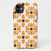 Mooi bruin bloemenpatroon Case-Mate iPhone case (Achterkant)