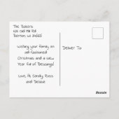 Mooi bruin paard bij een feestelijke kerststal briefkaart (Achterkant)