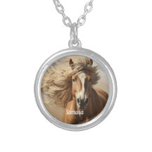 Mooi bruin paard hardlopen