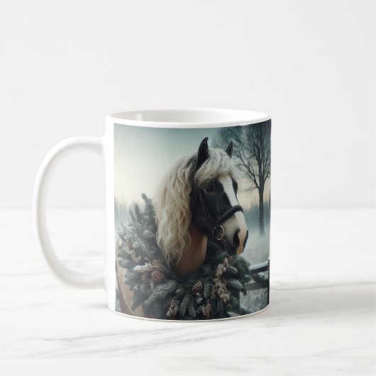 Mooi Bruin Paard Ruitersport Dierenliefde Koffiemok (Links)