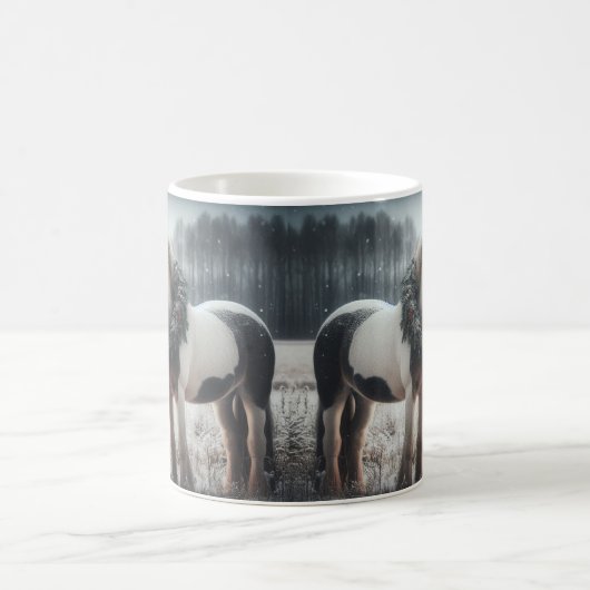 Mooi Bruin Paard Ruitersport Dierenliefde Koffiemok (Center)