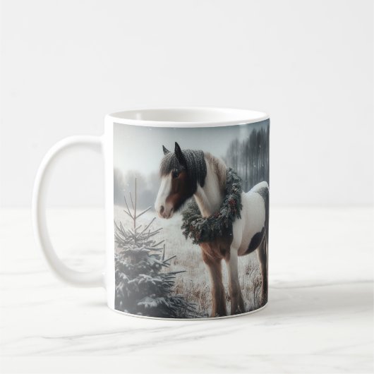 Mooi Bruin Paard Ruitersport Dierenliefde Koffiemok (Links)