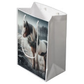 Mooi Bruin Paard Ruitersport Dierenliefde Medium Cadeauzakje (Voorkant Gekanteld)