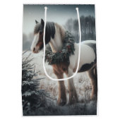 Mooi Bruin Paard Ruitersport Dierenliefde Medium Cadeauzakje (Achterkant)