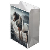 Mooi Bruin Paard Ruitersport Dierenliefde Medium Cadeauzakje (Achterkant Gekanteld)