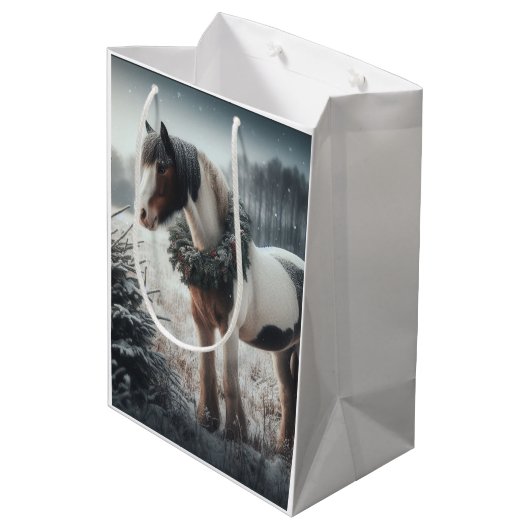 Mooi Bruin Paard Ruitersport Dierenliefde Medium Cadeauzakje (Achterkant Gekanteld)