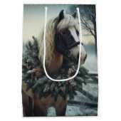 Mooi Bruin Paard Ruitersport Dierenliefde Medium Cadeauzakje (Achterkant)