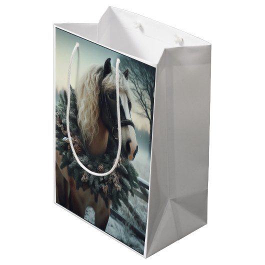 Mooi Bruin Paard Ruitersport Dierenliefde Medium Cadeauzakje (Achterkant Gekanteld)