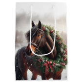 Mooi Bruin Paard Ruitersport Dierenliefde Medium Cadeauzakje (Achterkant)