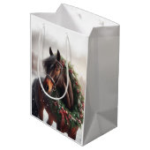 Mooi Bruin Paard Ruitersport Dierenliefde Medium Cadeauzakje (Achterkant Gekanteld)