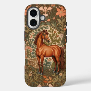 Mooi bruin paard William Morris Geïnspireerd iPhone 16 Hoesje