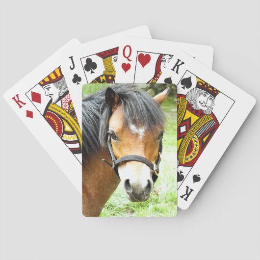 MOOI BRUIN PAARDJE POKERKAARTEN (Achterkant)